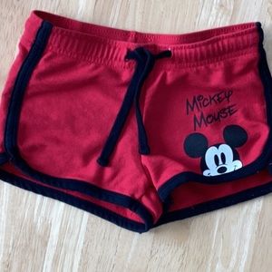 Disney Mickey Mouse sweat shorts, Size 6/6X, cotton, polyester